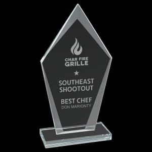 Medium Diamond Clear Glass Award