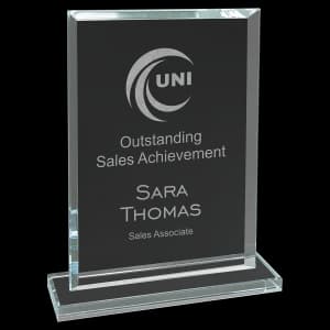 Small Rectangle Clear Glass Award