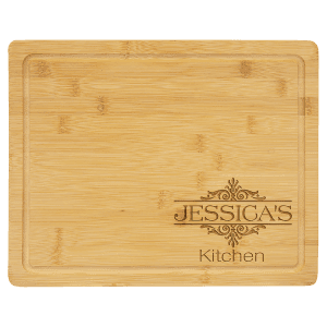 13 3/4 x 11 Bamboo Cutting Board with Drip Ring