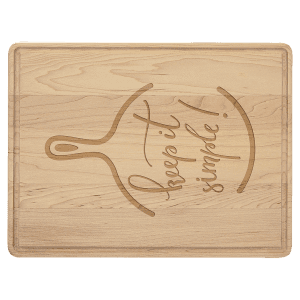 11 1/2 x 8 3/4 Maple Cutting Board with Drip Ring