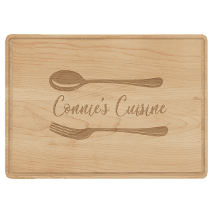 13 3/4 x 9 3/4 Maple Cutting Board with Drip Ring