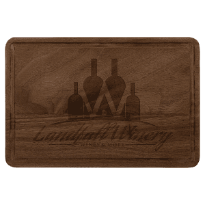 9 x 6 Walnut Cutting Board with Drip Ring