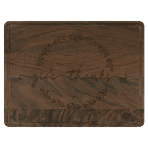 11 1/2 x 8 3/4 Walnut Cutting Board with Drip Ring