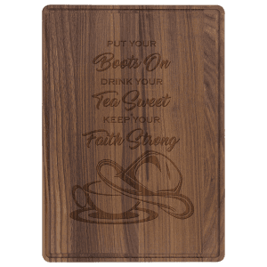 13 3/4 x 9 3/4 Walnut Cutting Board with Drip Ring