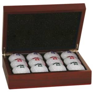 Rosewood Finish Golf Ball Box