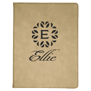 Light Brown 9.5 x 12 Leatherette Portfolio
