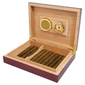 Rosewood Piano Finish Humidor with Hygrometer and Humidifier