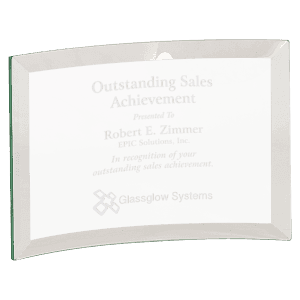 4" x 6" Bevel Glass Crescent