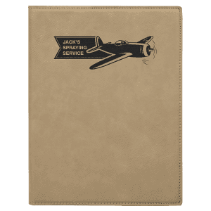 Light Brown 7 x 9 Leatherette Portfolio