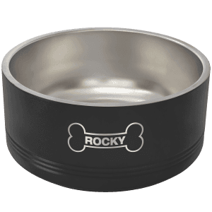 64 oz. Polar Camel Powder Coated Stainless Steel Pet Bowl