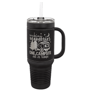 40 oz. Polar Camel Leatherette Grip Travel Mug with Snap Lid and Straw