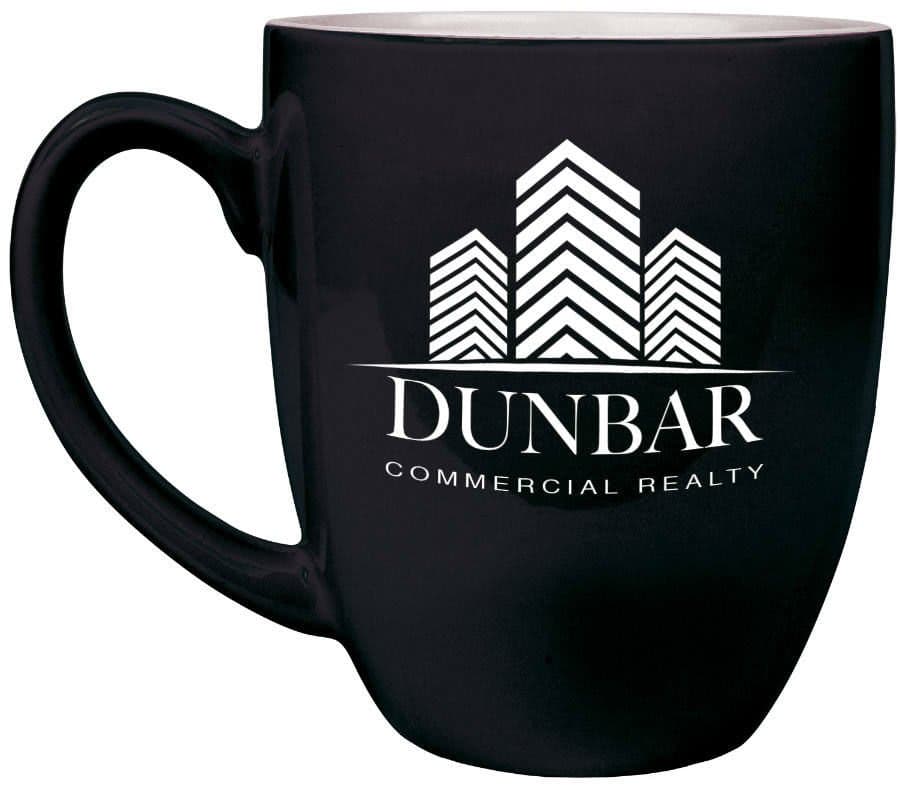 16 oz. Bistro Ceramic LazerMug - Black